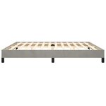 vidaXL Cadre de lit sans matelas gris clair 200x200 cm velours