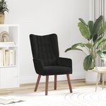 Fauteuil Relaxant en Velours Noir