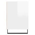 vidaXL Meuble TV Blanc brillant 160x35x55 cm Bois d'ingénierie