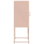 vidaXL Buffet rose 36x39x107 cm acier laminé à froid