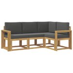 vidaXL Ensemble de canapés d'extérieur 4 Pièces Blanc et anthracite