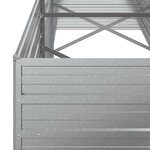 vidaXL Lit surélevé de jardin 240x80x77 cm Acier galvanisé Argenté