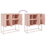 vidaXL Buffet haut rose 100 5x39x107 cm acier