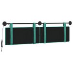 vidaXL Tête de lit suspendue Avec lumière LED Turquoise Velours