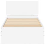 vidaXL Cadre de lit avec tête de lit Blanc Bois d'ingénierie