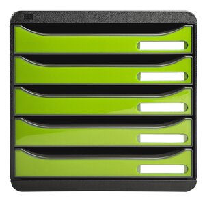 Module De Classement Big Box Plus 5 Tiroirs Iderama - Vert Anis Brillant - Exacompta