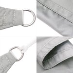 vidaXL Voile d'ombrage gris clair 5x3 m 100  polyester oxford