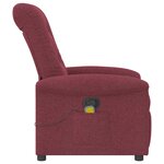 vidaXL Fauteuil de massage inclinable Rouge bordeaux Tissu