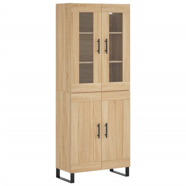 vidaXL Buffet haut Chêne sonoma 69 5x34x180 cm Bois d'ingénierie