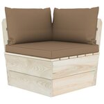 vidaXL Salon de jardin palette 7 Pièces avec coussins Épicéa imprégné