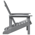 vidaXL Chaise Adirondack Gris Clair 74x82x91 cm HDPE
