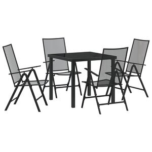 vidaXL Set de Restauration de Jardin 5-Pièces Anthracite