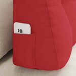 vidaXL Coussin de Dos Rouge 80 x 24 x 50 cm tissu