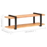 vidaXL Meuble TV 130x40x40 cm Bois d'acacia solide
