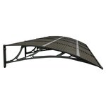 vidaXL Auvent de porte noir 400 x 100 cm en polycarbonate