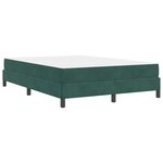 vidaXL Lit à ressorts avec matelas Vert foncé 160 x 210 cm tissu