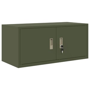vidaXL Armoire de rangement Vert olive 90 x 40 x 40 cm Acier