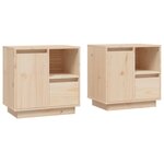 vidaXL Tables de chevet 2 Pièces 50x34x50 cm Bois de pin massif