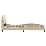 vidaXL Cadre de lit sans matelas crème 90x200 cm tissu