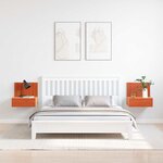 vidaXL Table de chevet avec tiroir 2 Pièces Brun cire 42 x 32 5 x 40 cm