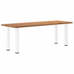 vidaXL Table à manger et bord naturel bois massif chêne rectangulaire