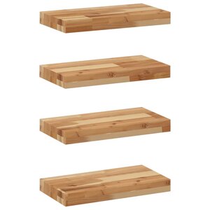 vidaXL Étagères flottantes 4 Pièces 40x20x4 cm acacia massif à l'huile