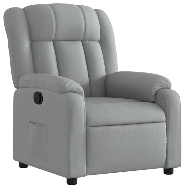 vidaXL Fauteuil inclinable en tissu gris clair