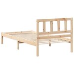 vidaXL Cadre de lit avec tête de lit Marron 75 x 190 cm Pin massif