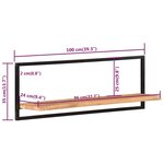 vidaXL Étagères murales 2 Pièces 100x24x35 cm Bois d'acacia et acier