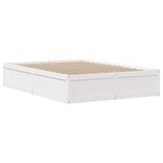 vidaXL Cadre de lit avec tête de lit blanc 150x200 cm bois pin massif
