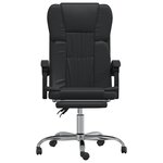 vidaXL Fauteuil inclinable de bureau Noir Similicuir