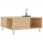 vidaXL Table basse chêne sonoma 80x80x36 5 cm bois d'ingénierie