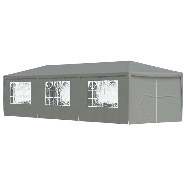 vidaXL Tente de fête 900 x 300 x 255 cm Gris clair PE et acier