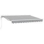 vidaXL Auvent rétractable électrique Anthracite et blanc 3 x 2 5 m