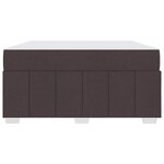 vidaXL Cadre de lit avec matelas Marron foncé 160 x 200 cm tissu