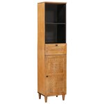 vidaXL Ensemble de mobilier de salle de bain avec tiroir 5 Pièces Marron