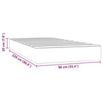 vidaXL Matelas de lit à ressorts ensachés rose 90x220x20 cm velours