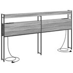 vidaXL Tête de lit avec étagère Sonoma gris 180 cm Bois d'ingénierie