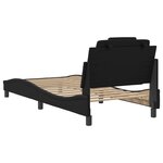 vidaXL Cadre de lit Viana sans matelas noir 90x190 cm similicuir