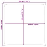 vidaXL Voile d'ombre 7 x 7 m 100   polyester Oxford Carré