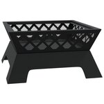 vidaXL Foyer avec tisonnier 50 cm XXL acier