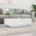 vidaXL Table basse blanc 100x49 5x31 cm bois d'ingénierie