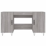 vidaXL Bureau sonoma gris 140x50x75 cm bois d'ingénierie