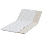vidaXL Surmatelas Blanc 90 x 200 cm Tissu en Tricot