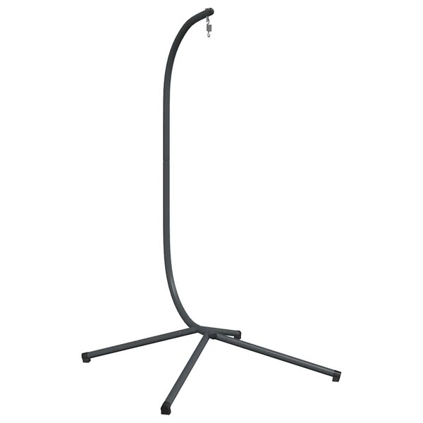 vidaXL Support de chaise suspendue en forme d'œuf sans panier Acier anthracite