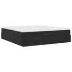 VidaXL Cadre de lit ottoman avec matelas noir 180x200 cm velours