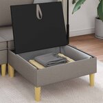 vidaXL Pouf avec Rangement Taupe Tissu