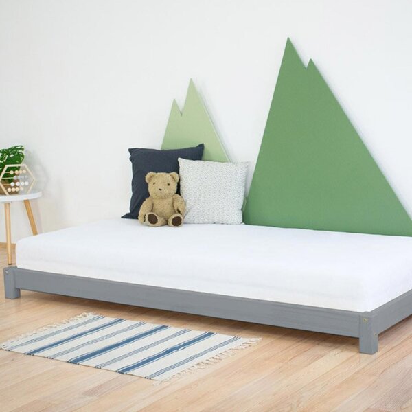 Lit simple TEENY 80 x 160 gris