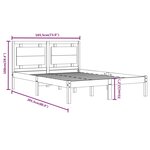 vidaXL Cadre de lit sans matelas blanc 180x200 cm bois massif