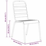 vidaXL Ensemble de salle à manger pour jardin 9 Pièces Gris foncé Acier